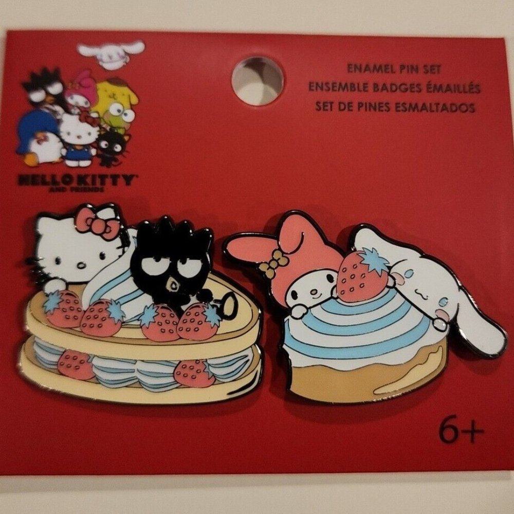 Loungefly Hello Kitty Friends Pastry Pin Set Badtz-Maru My Melody Cinnamoroll